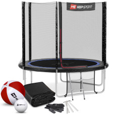 Батут Hop-Sport 8FT 244 black/blue см с внешней сеткой 